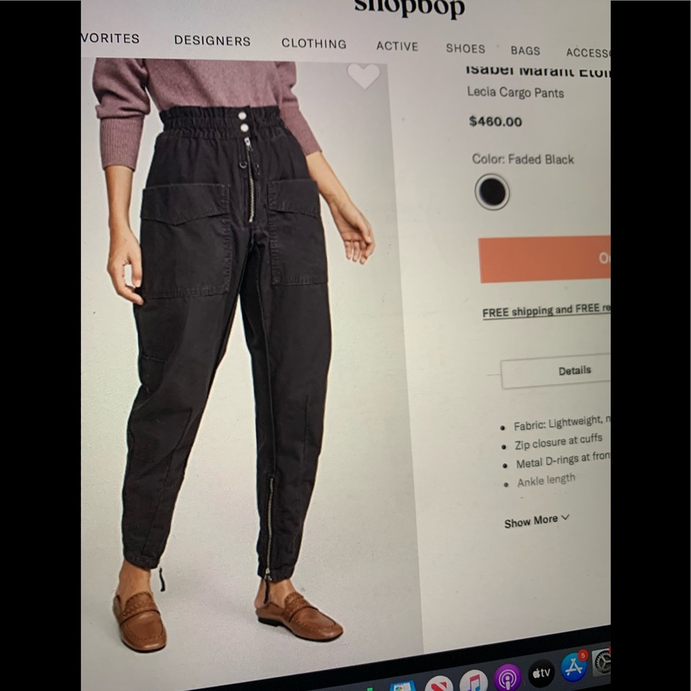 Isabel Mariant Etoile Lecia cargo pants